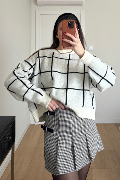 Maglione square misto lana