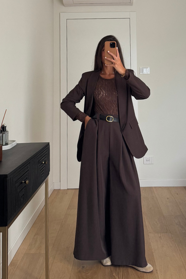 TWENTY Tailleur con pantalone ampio