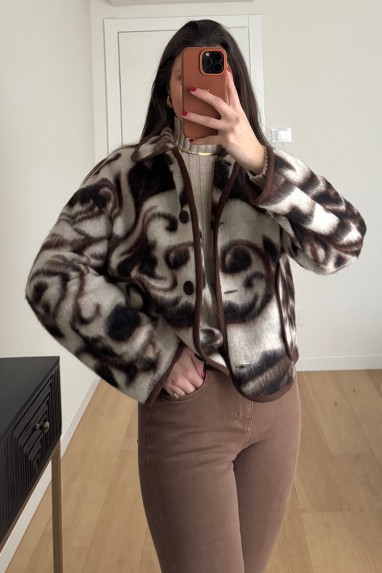 Giacchina fantasia in misto lana