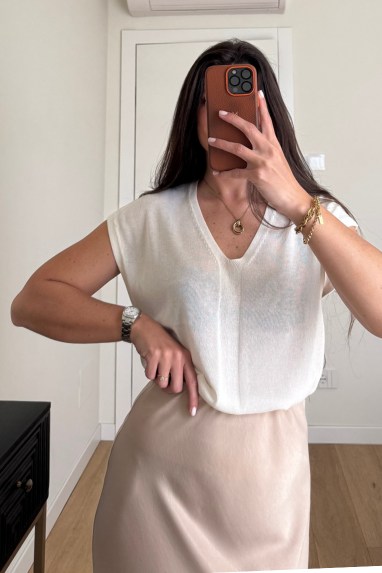 Maglia in filo scollo a V