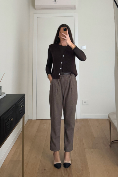 TWENTY Pantalone pied de poule