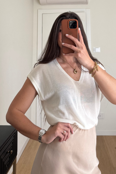 Maglia in filo scollo a V