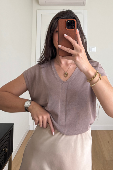 Maglia in filo scollo a V