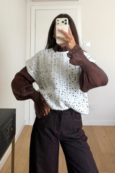 Gilet paillettes NY Nights