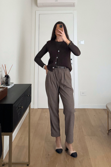 TWENTY Pantalone pied de poule