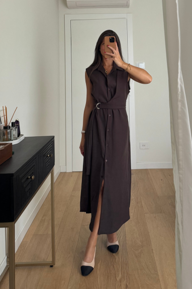 Abito chemisier con chiusura a portafoglio