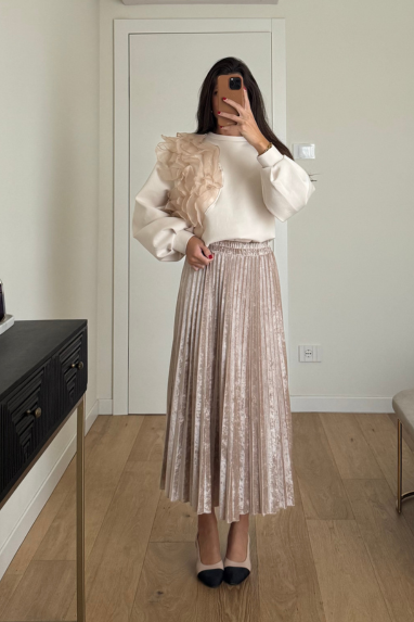 ECO Gonna plissettata velluto