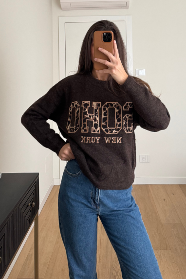 Maglia con ricamo SOHO NY