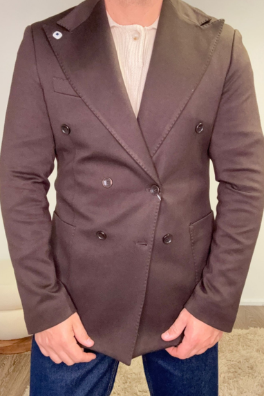 MAN Giacca doppiopetto con impuntura