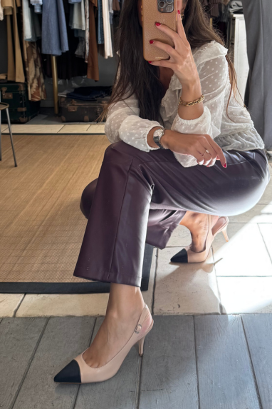 TWENTY Slingback bicolore a punta