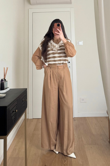 ECO Pantalone palazzo in lyocell