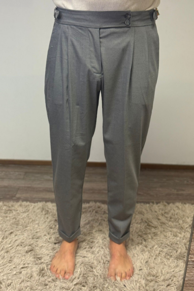 MAN Pantalone sartoriale bottone decentrato