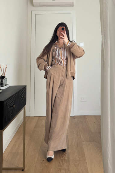 ECO Pantalone palazzo in lyocell