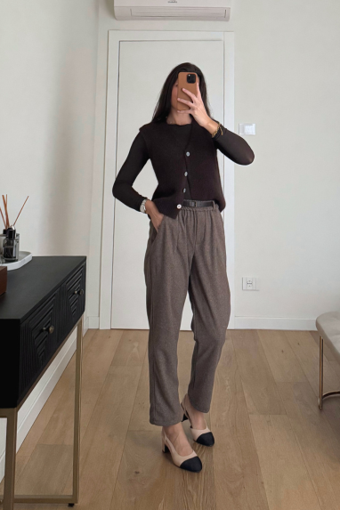 TWENTY Pantalone pied de poule