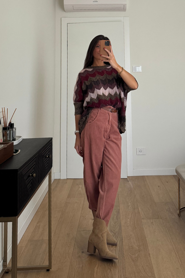 ECO Pantalone in velluto a costine