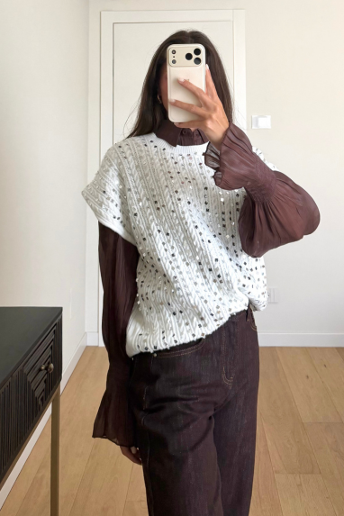 Gilet paillettes NY Nights