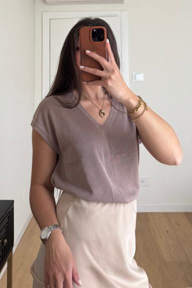 Maglia in filo scollo a V