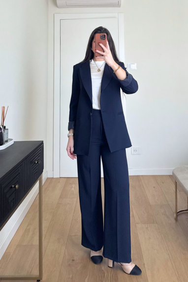 Tailleur con giacca monopetto