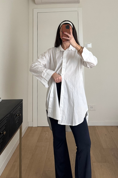 TWENTY Maxi camicia bianca