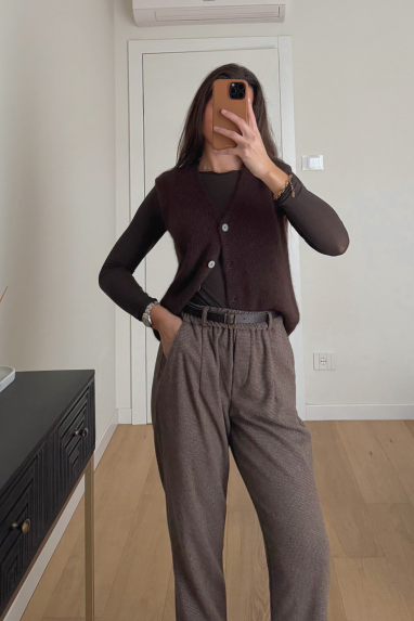 TWENTY Pantalone pied de poule