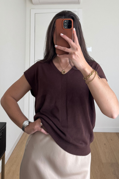 Maglia in filo scollo a V