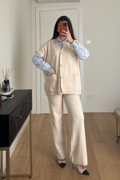 Coordinato comfy con cardigan