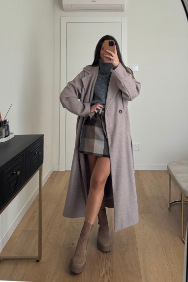 Cappotto lungo con fusciacca