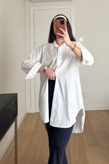 TWENTY Maxi camicia bianca