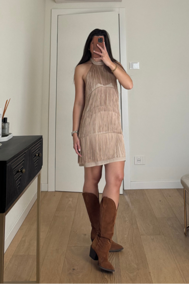 ECO Minidress con frange