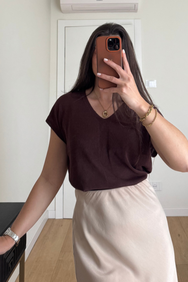 Maglia in filo scollo a V
