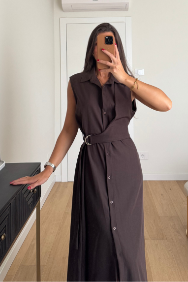 Abito chemisier con chiusura a portafoglio