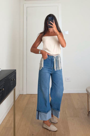 ECO Jeans con risvolto