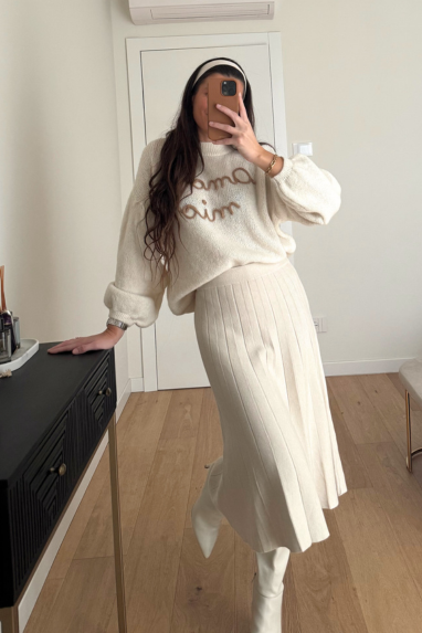 TWENTY Gonna plissettata in maglia