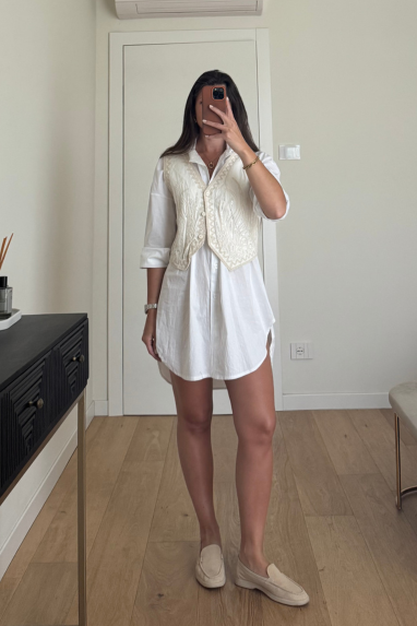 TWENTY Maxi camicia bianca