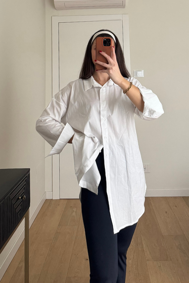 TWENTY Maxi camicia bianca