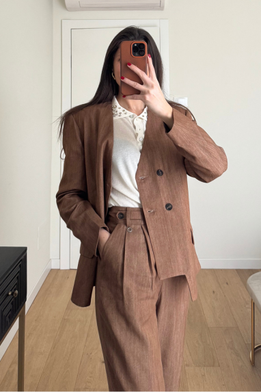 ECO Giacca kimono doppiopetto