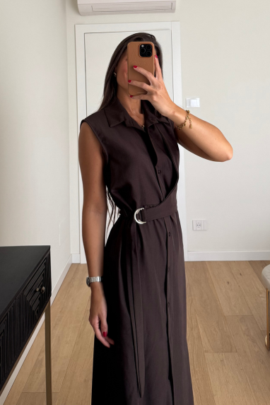 Abito chemisier con chiusura a portafoglio