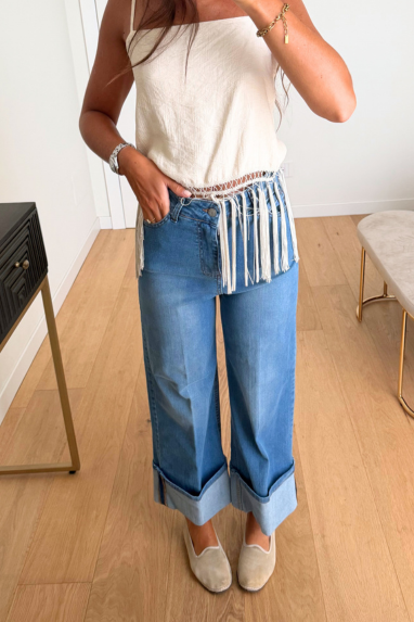 ECO Jeans con risvolto