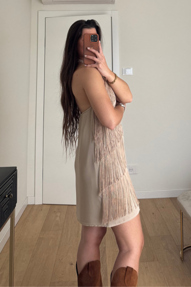 ECO Minidress con frange
