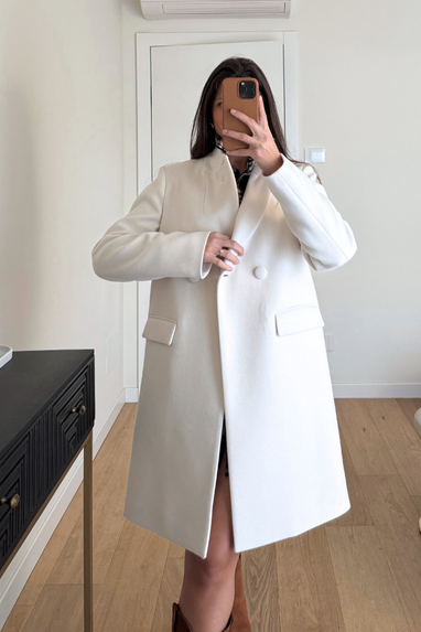 ECO Cappotto monopetto bottone rivestito