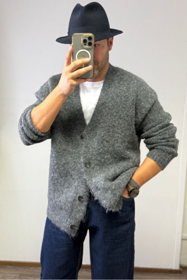 MAN Cardigan mohair