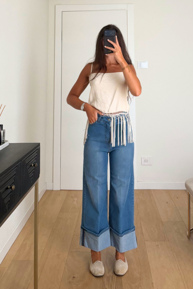 ECO Jeans con risvolto