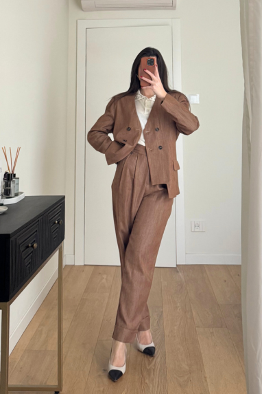 ECO Pantalone balloon con pence