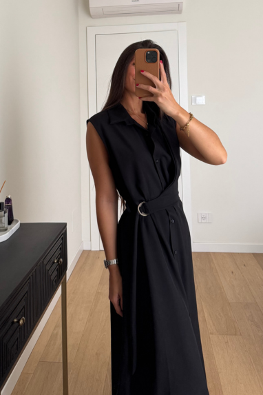 Abito chemisier con chiusura a portafoglio