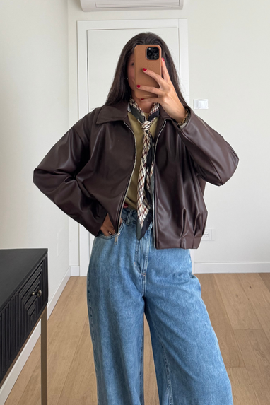 Giacca bomber ecopelle