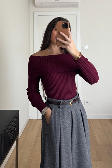 TWENTY Maglia collo shiffer a costine