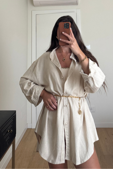 MAISON AMOUR Maxi camicia Era