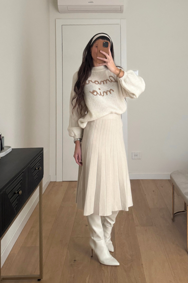 TWENTY Gonna plissettata in maglia