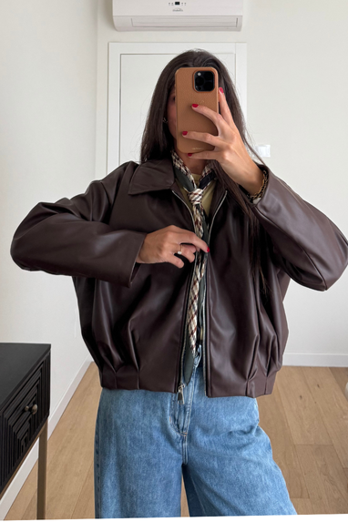 Giacca bomber ecopelle