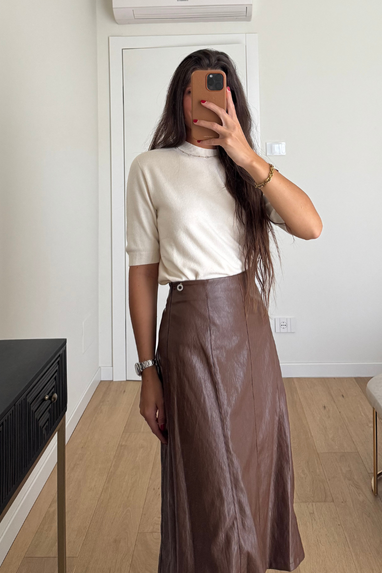 ECO Gonna a ruota in ecopelle